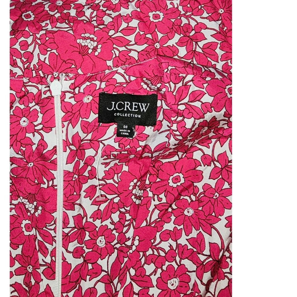J.Crew New Puff Sleeve V-neck Drapey Floral Maxi Dress $298 Sz 00 Size XXS / US 00 / IT 34 - 5 Thumbnail