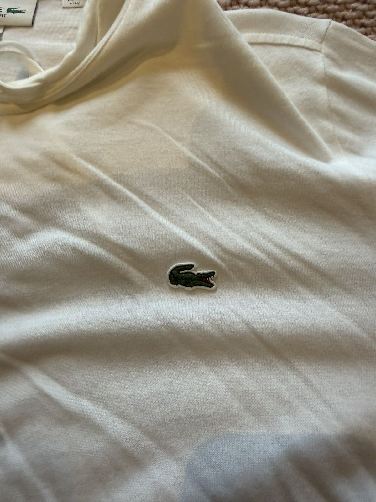 Lacoste Lacoste White Hoodie – Minimal Croc Logo Size US L / EU 52-54 / 3 - 3 Thumbnail