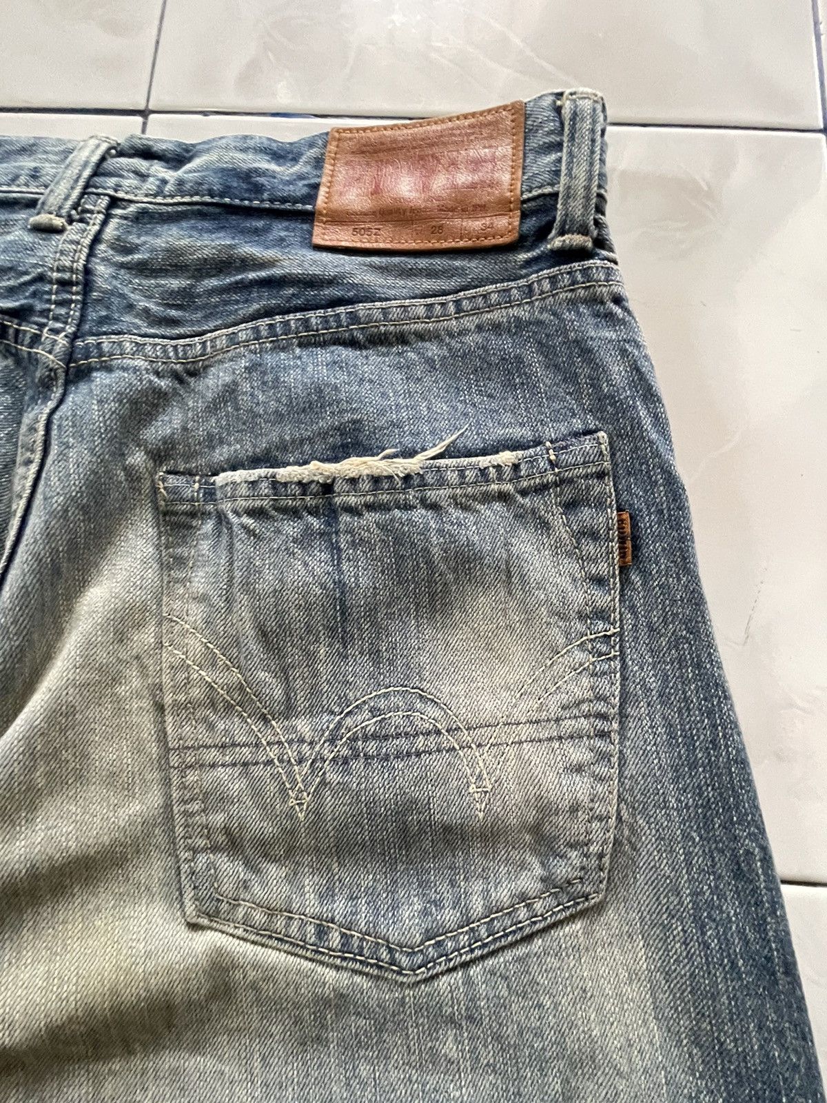 Edwin × Japanese Brand × Vintage Vintage Edwin 505 Z Baggy Loose Selvedge Jeans Rare Size US 30 / EU 46 - 15 Thumbnail