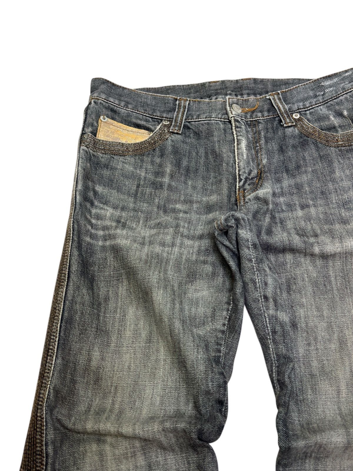 Comme Ca Ism Comme Ça Collection Grey Embroidered Pocket Jeans Y2K Style Size US 31 - 4 Thumbnail