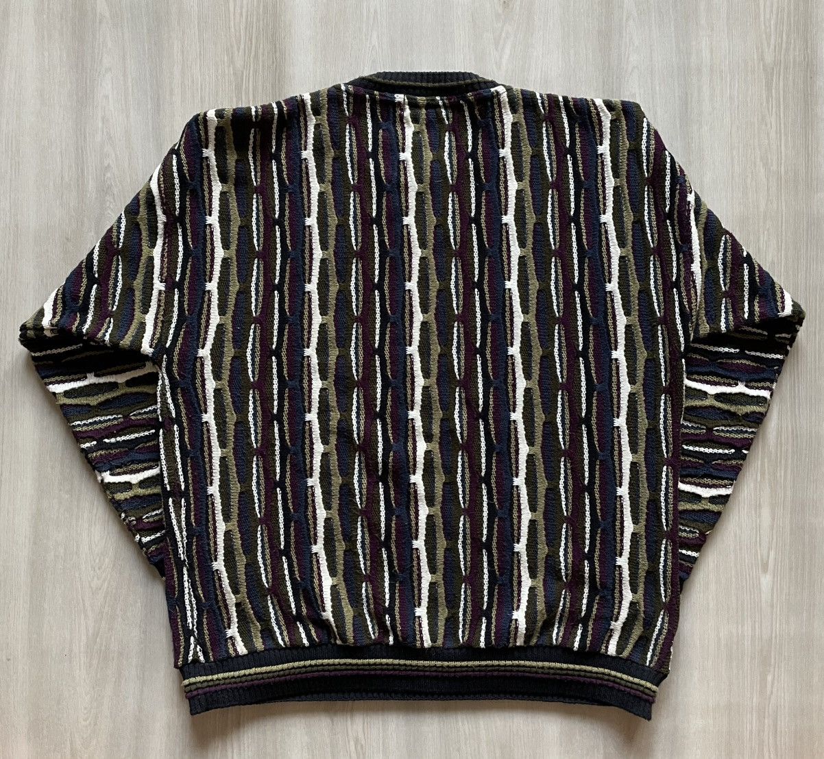 Vintage VTG Protege Coogi Style Textured Knit Sweater Crewneck XL Size US XL / EU 56 / 4 - 4 Thumbnail