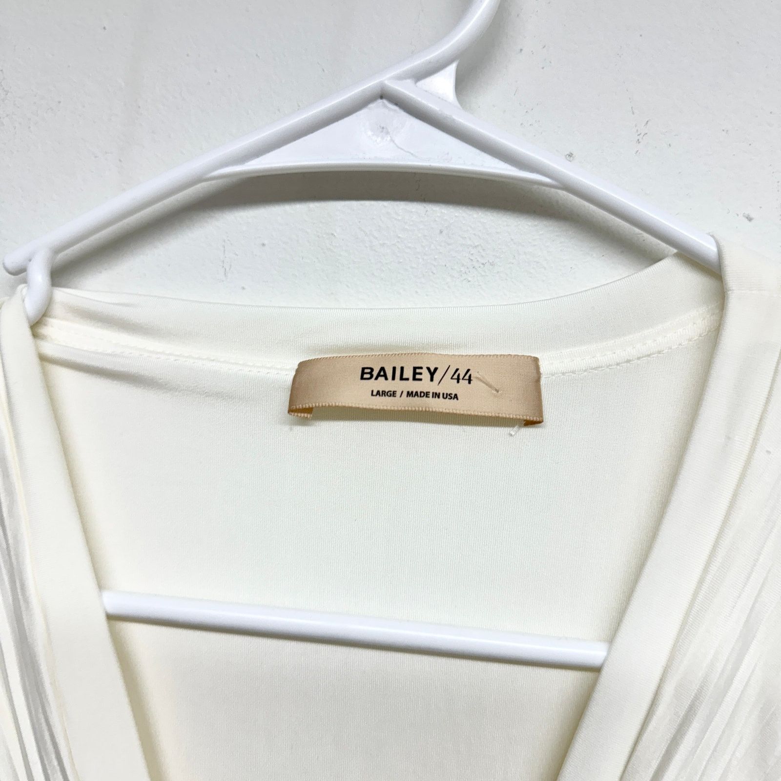Bailey 44 BAILEY/44 White Ruffled Pleated Bell Sleeve Top Size Large Size L / US 10 / IT 46 - 3 Thumbnail