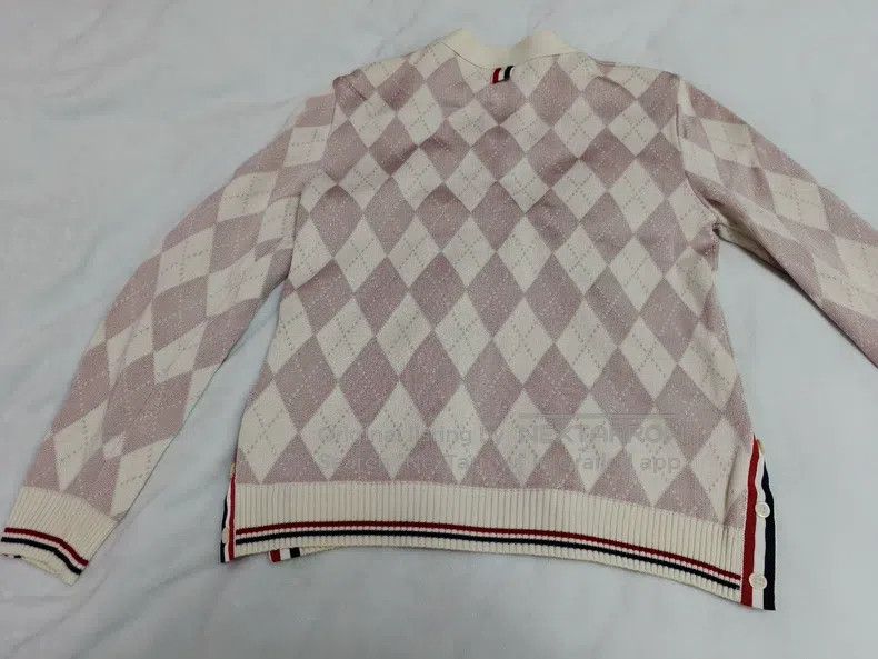 Thom Browne Thom Browne Pink diamond-patterned knit suit Size S / US 4 / IT 40 - 9 Thumbnail