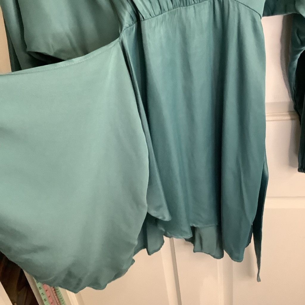 Zara Women's Zara wrap Dress XS Teal Size XS / US 0-2 / IT 36-38 - 9 Thumbnail