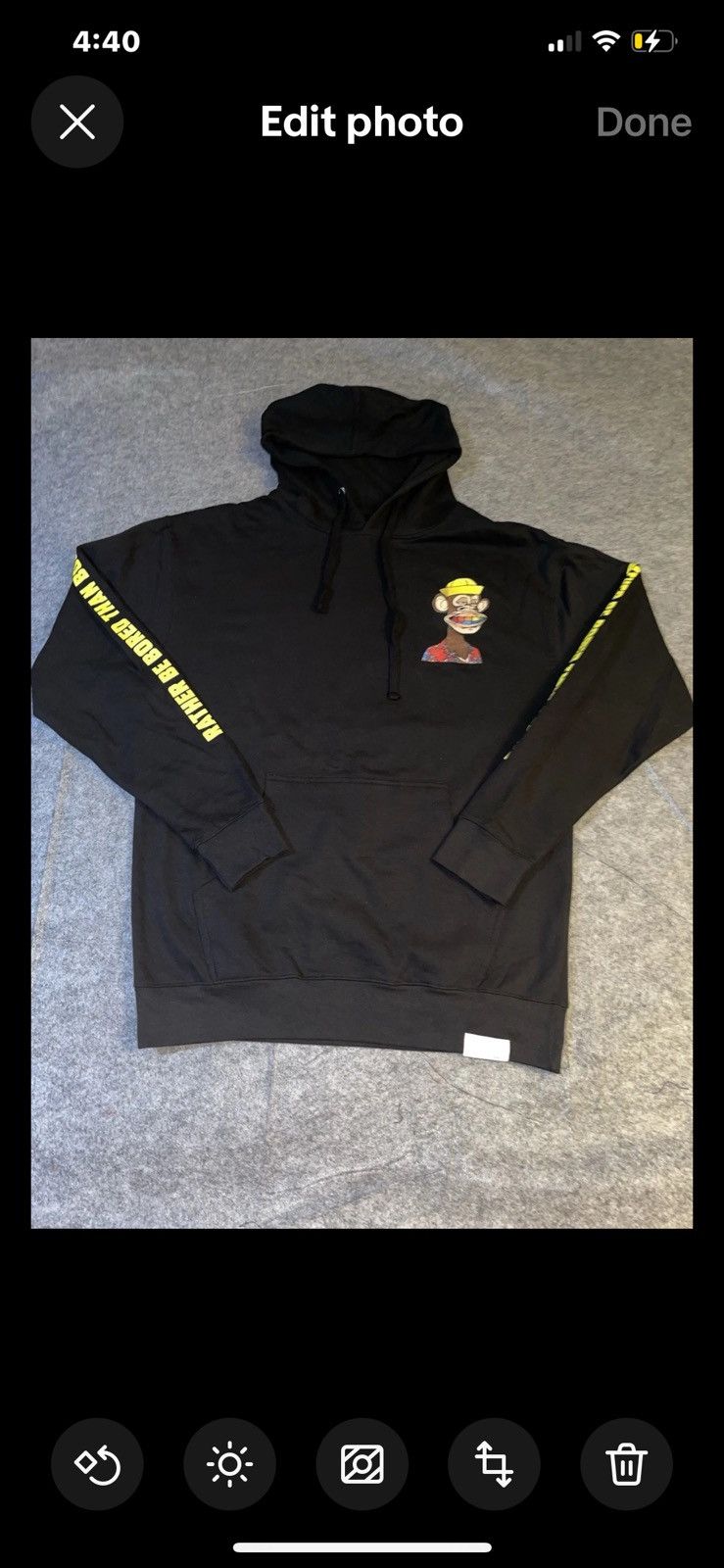 Diamond Supply Co. Diamond Supply Co. Hoodie Large Black Bored Ape Graphic Size US L / EU 52-54 / 3 - 1 Thumbnail