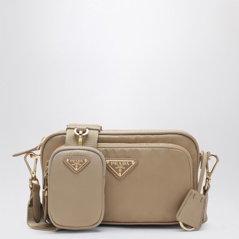Prada Prada Camel-Colored Re-Nylon Crossbody Bag Size ONE SIZE - 1 Thumbnail