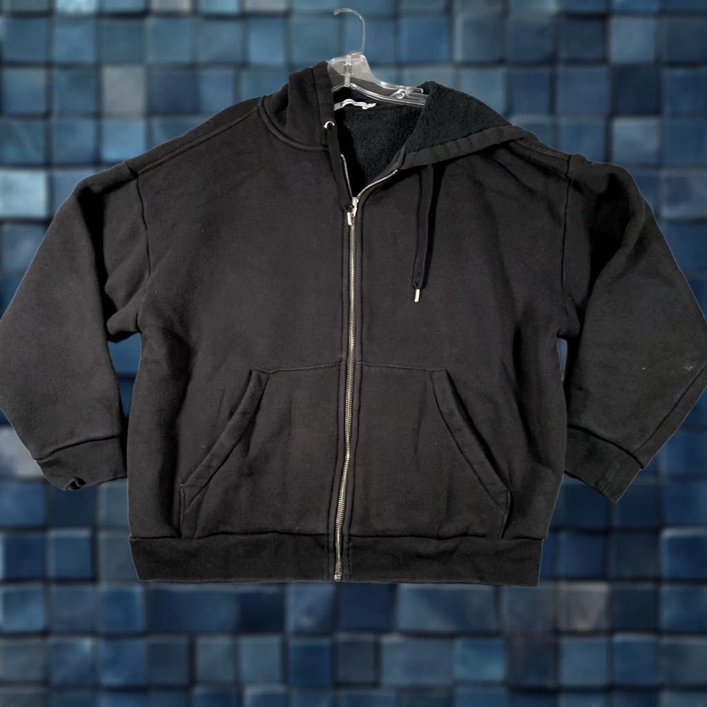 T by Alexander Wang T By Alexander Wang Hoodie Womens Small Black Full Zip Sherpa Fleece Hooded Size S / US 4 / IT 40 - 1 Thumbnail