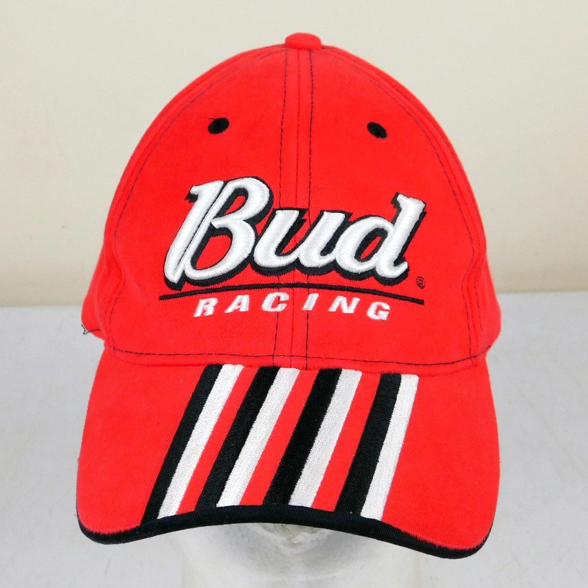 NASCAR 2002 Bud Racing NASCAR Hat Adjustable Red Dale Earnhardt Jr Size ONE SIZE - 1 Thumbnail