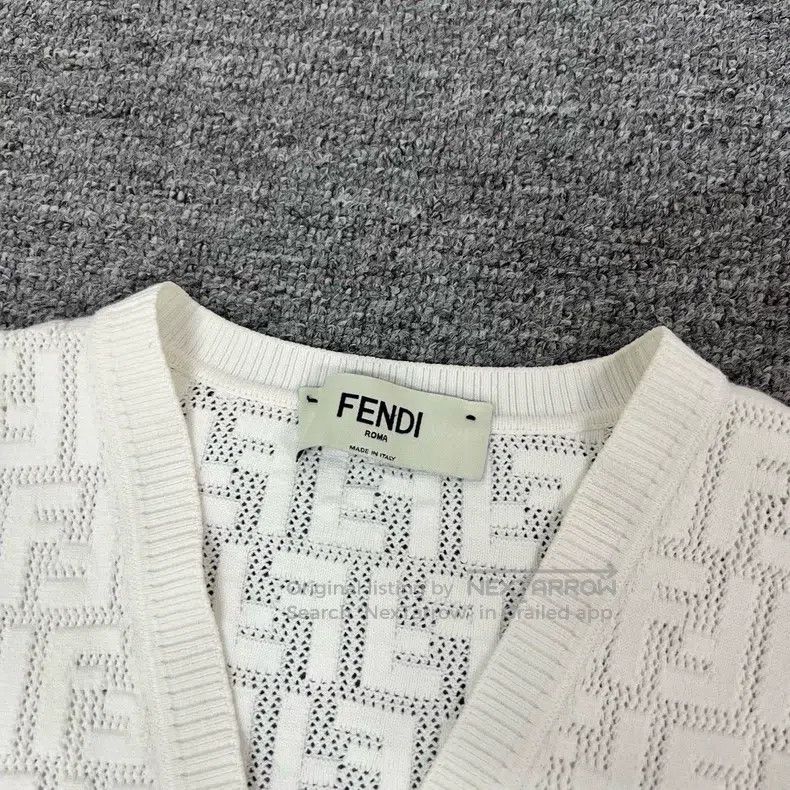 Fendi Fendi Double F Logo Embossed Short Knit Cardigan Size XXS / US 00 / IT 34 - 4 Thumbnail
