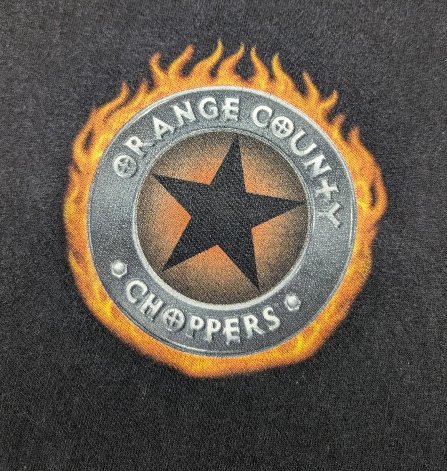 Vintage Vintage Y2K Orange County Choppers Flame Motorcycle T-shirt Size US L / EU 52-54 / 3 - 4 Thumbnail