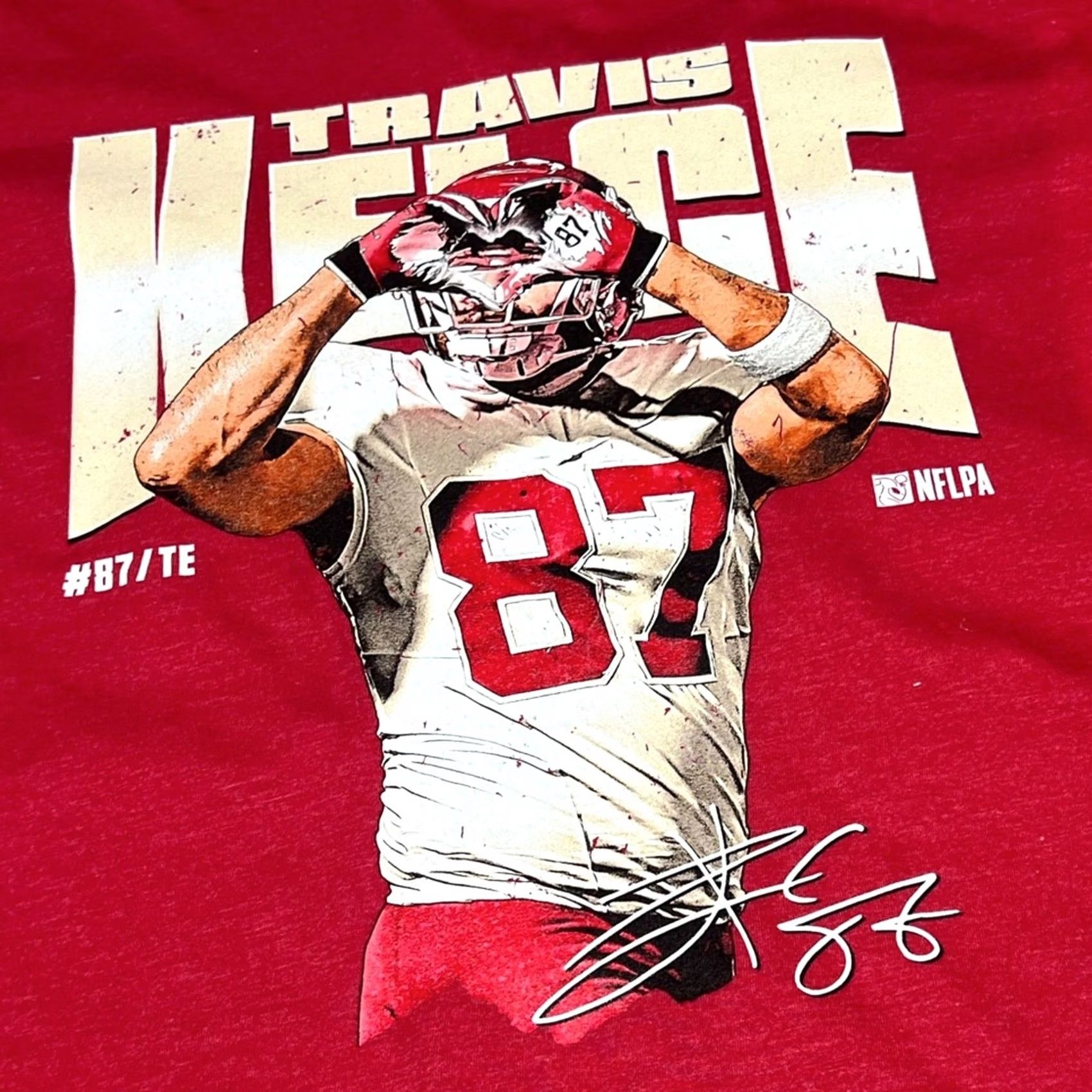 Vintage 500 Level Travis Kelce Heart Kansas City Chiefs T-Shirt Red Size L Adult Mens Size US L / EU 52-54 / 3 - 3 Thumbnail