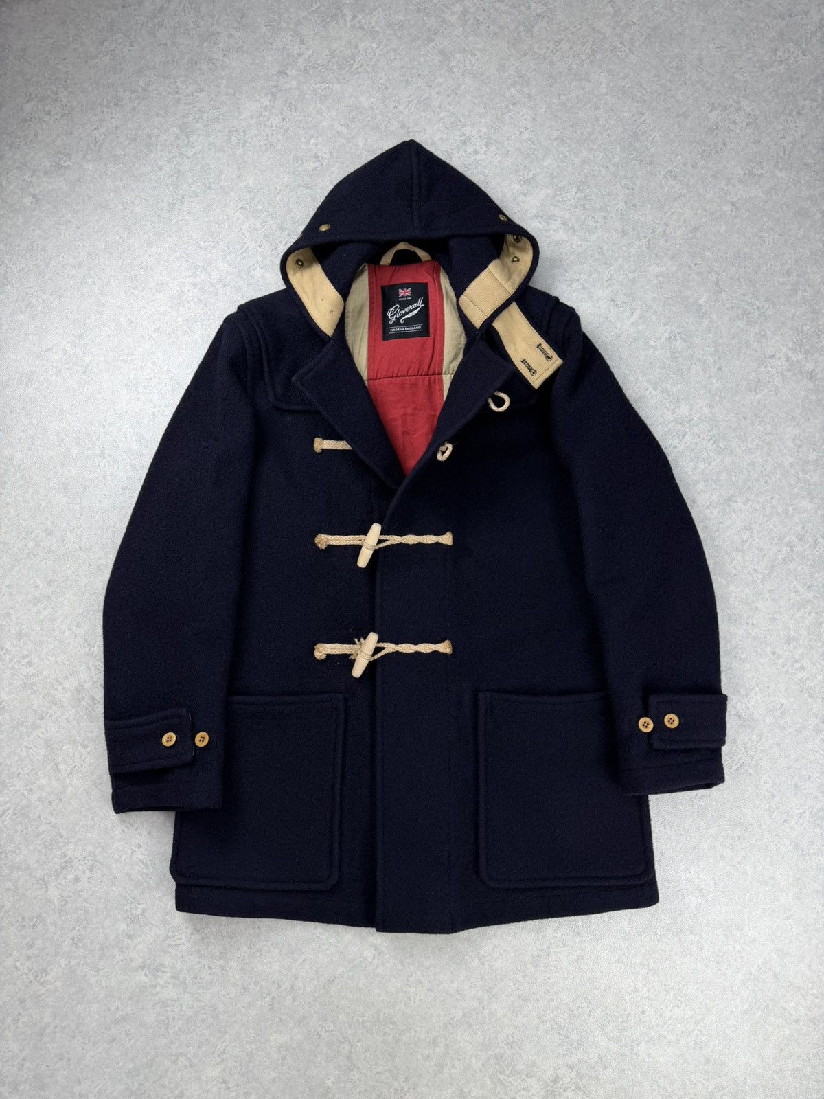 Gloverall Gloverall Monty Navy Duffle Coat Wool Mens S England Size US S / EU 44-46 / 1 - 3 Thumbnail