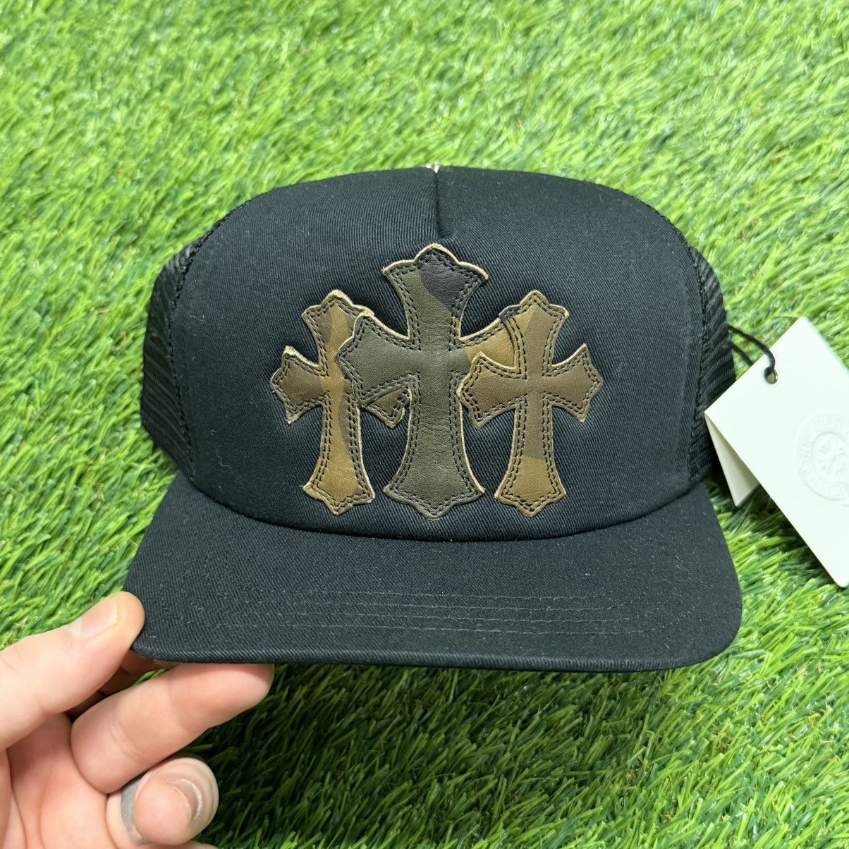 Chrome Hearts Chrome Hearts Cemetery Trucker Hate Black & Green Camo Size ONE SIZE - 3 Thumbnail