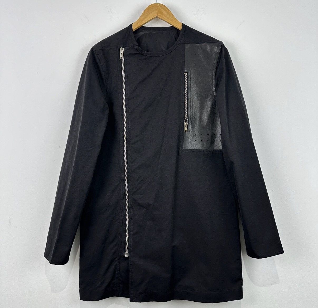 Rick Owens Rick Owens Main Line Nylon Leather Spliced Trench Coat J42 Size US M / EU 48-50 / 2 - 1 Thumbnail