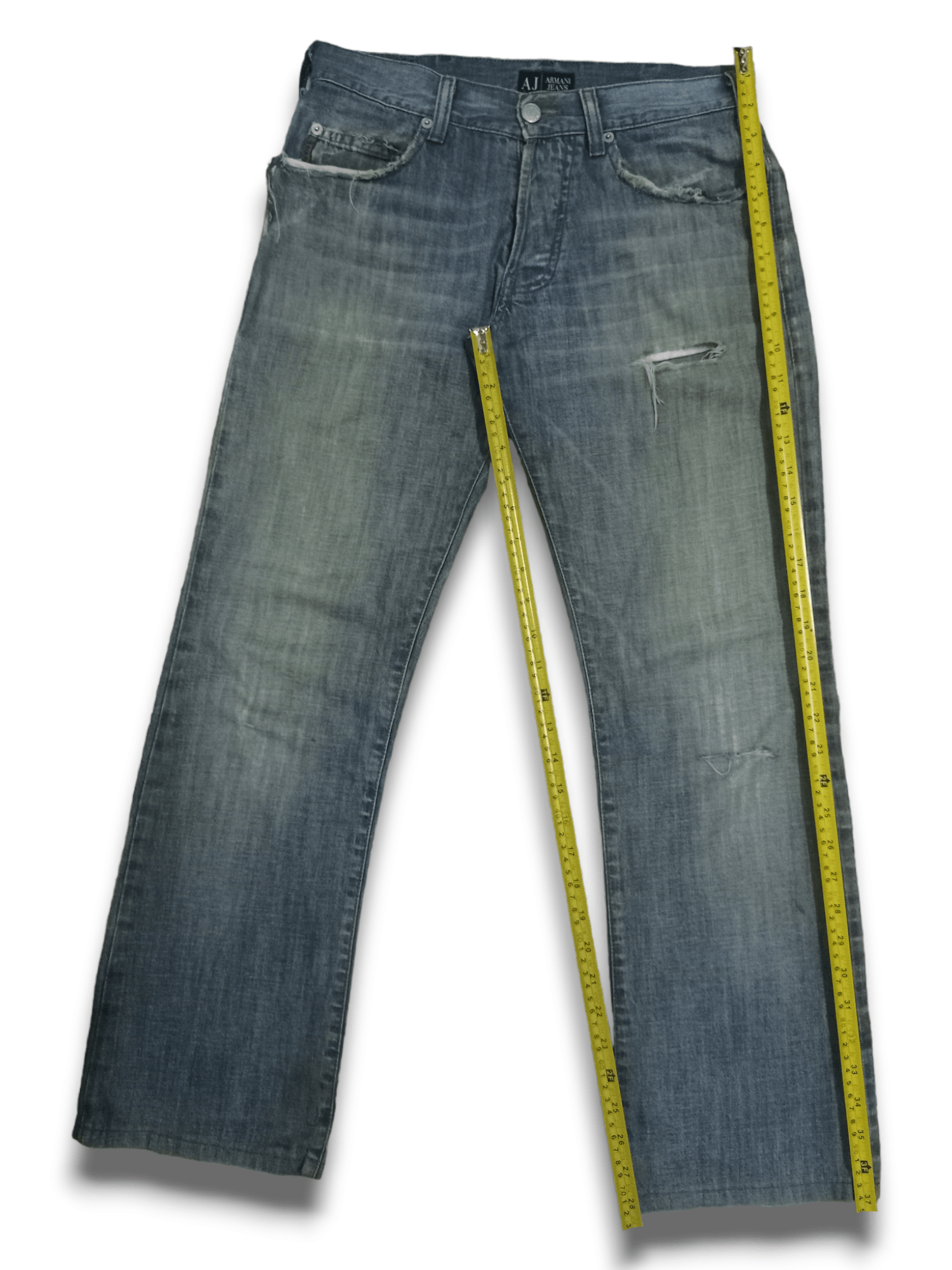 Armani Vintage Armani Distressed Flare Jeans Size US 30 / EU 46 - 12 Thumbnail