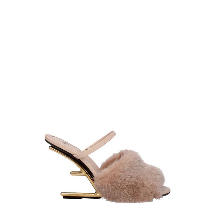 Fendi ob1o1e1124 Mink Sandals in Pink Size US 8.5 / IT 38.5 - 1 Thumbnail