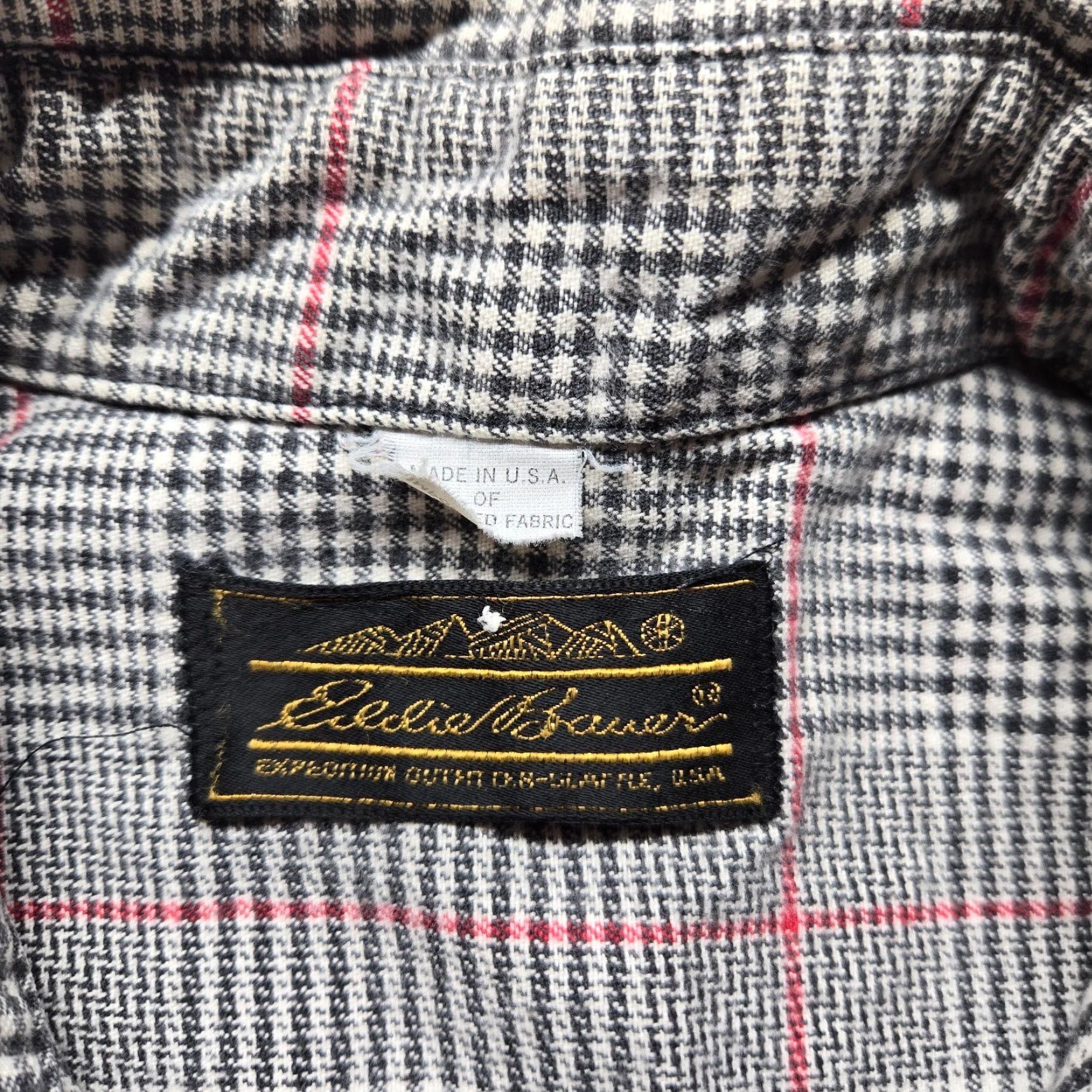 Eddie Bauer Eddie Bauer Shirt Plaid Button-Down Gray Flannel Long Sleeve Mens Large 100% Cotton Classic Fit Casual Workwear Size US L / EU 52-54 / 3 - 4 Thumbnail