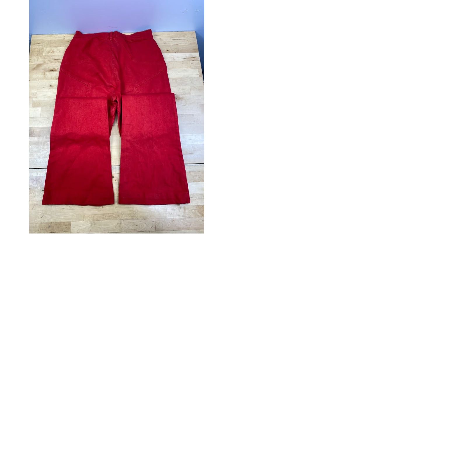 Vintage Revice Jeans Womens 32 Red Pleated Casual 32" Inseam Flared Jeans Womens Red Pleated 32" Inseam Size 24" / US 00 / IT 34 - 9 Thumbnail