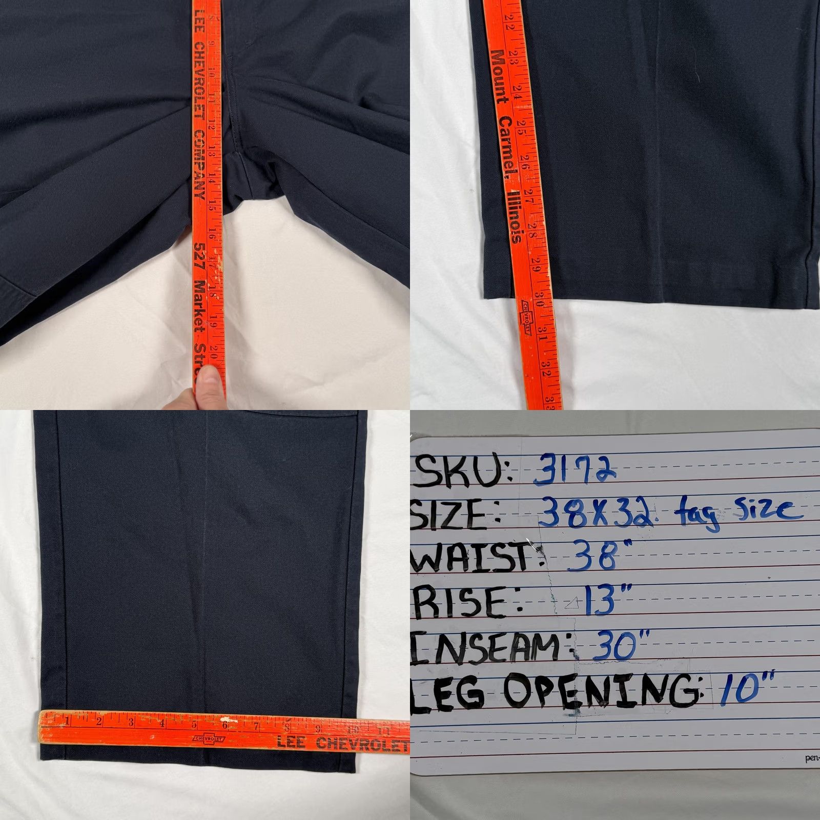 Dickies Dickies Pants Mens 38x30 Navy Blue Workwear Double Knee Utility Straight Leg Size US 38 / EU 54 - 8 Thumbnail