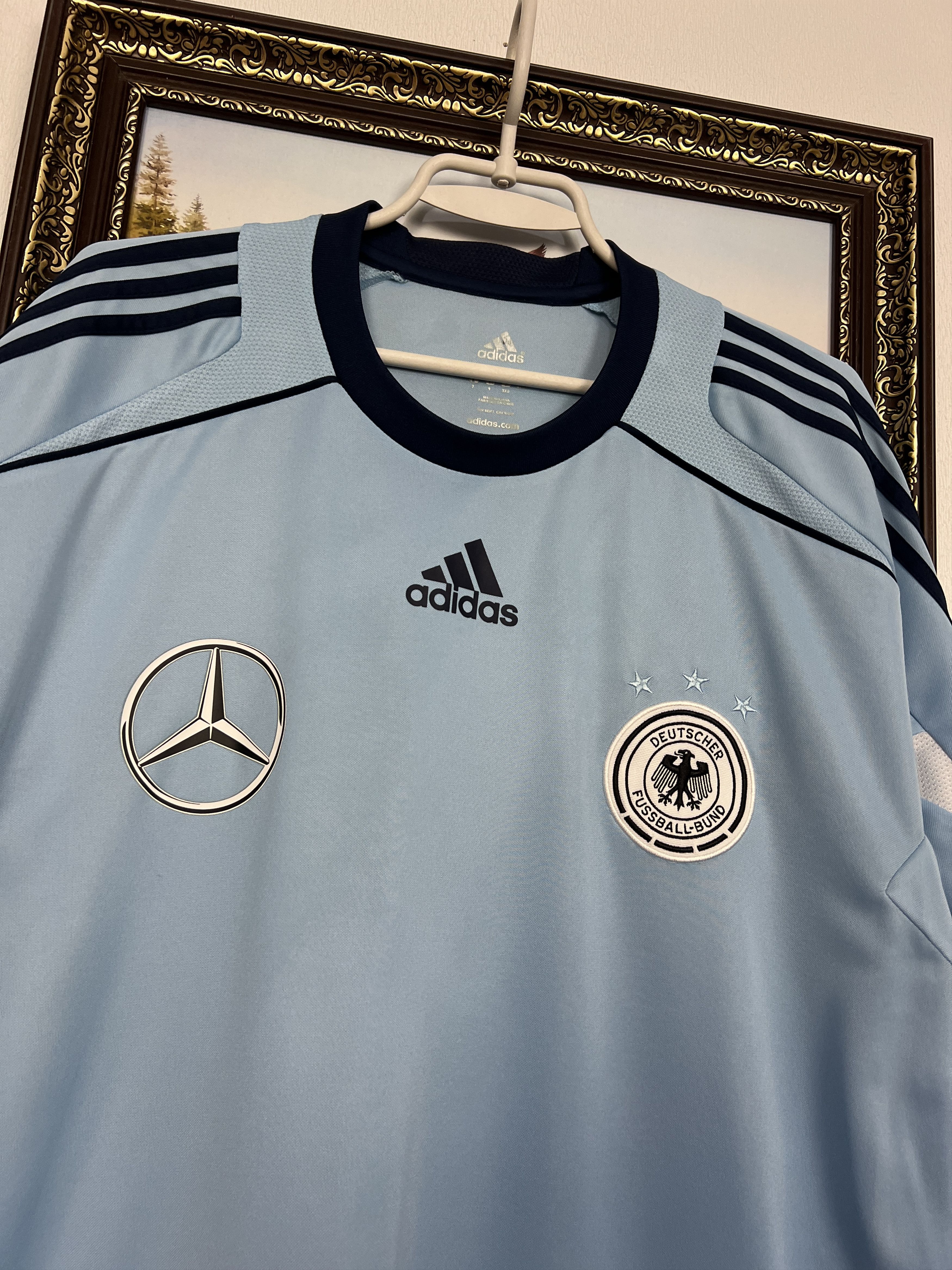 Adidas Germany Football Player Train Shirt Soccer Jersey Mercedes Size US XL / EU 56 / 4 - 3 Thumbnail