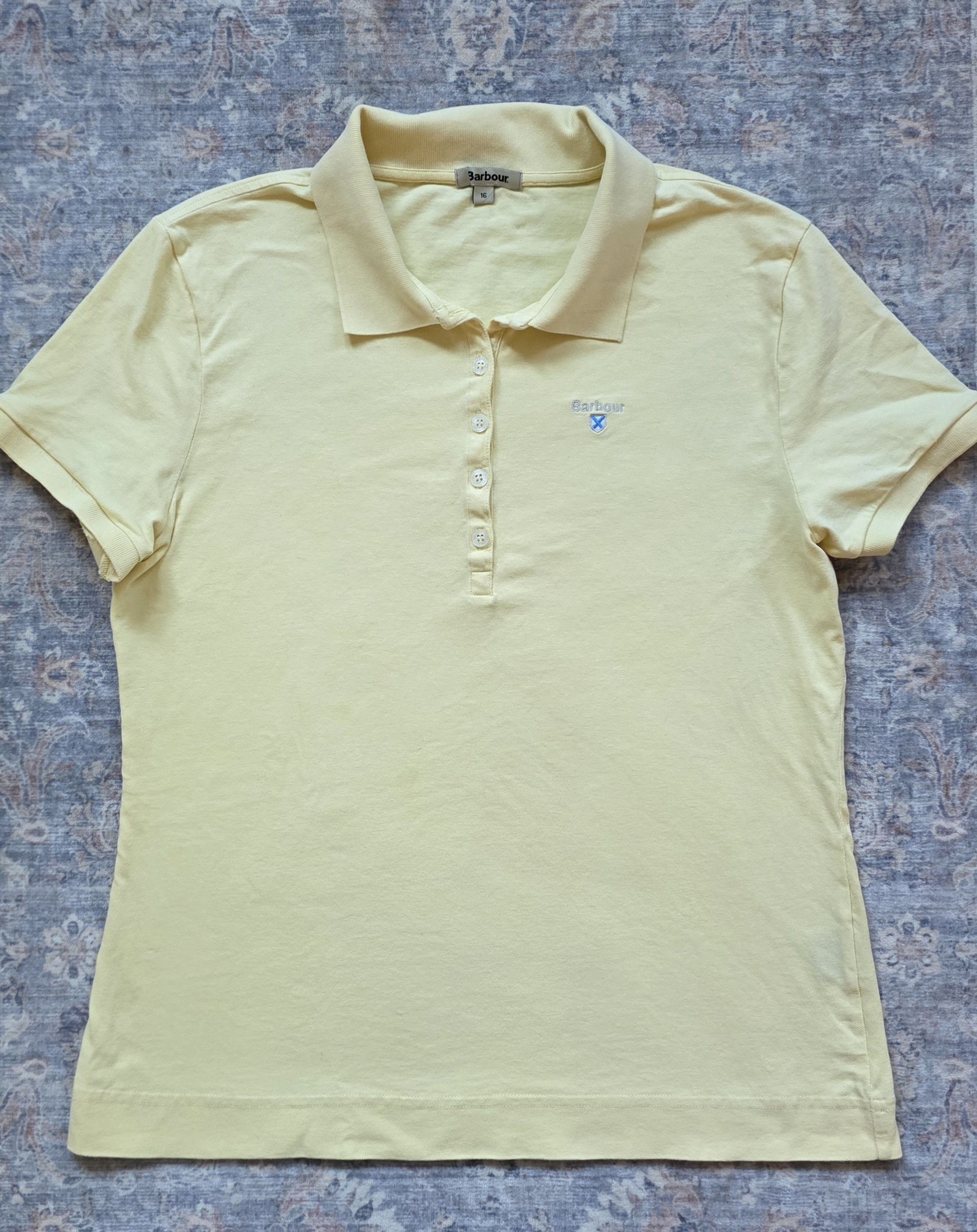 Barbour Barbour women's polo t-shirt XL Yellow basic Size XL / US 12-14 / IT 48-50 - 1 Thumbnail
