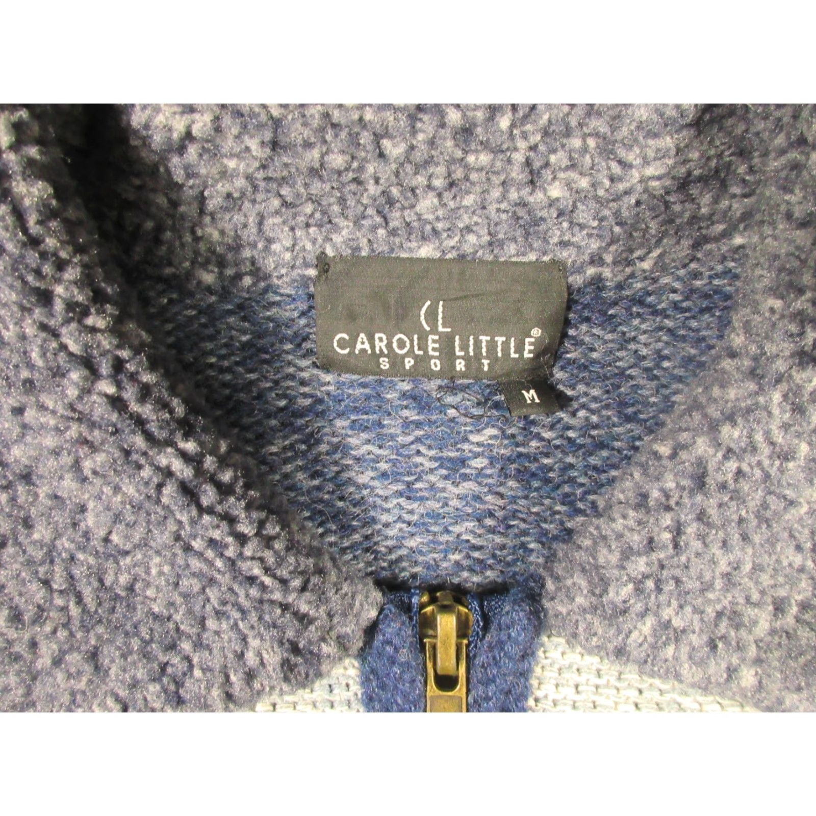 Vintage VINTAGE Carole Little Wool Sweater Women M Blue Full Zip Collared Pockets Aztec Western Size M / US 6-8 / IT 42-44 - 4 Thumbnail