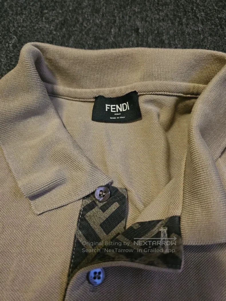 Fendi Fendi Beige Short Sleeve Polo Shirt. Size US XL / EU 56 / 4 - 2 Thumbnail