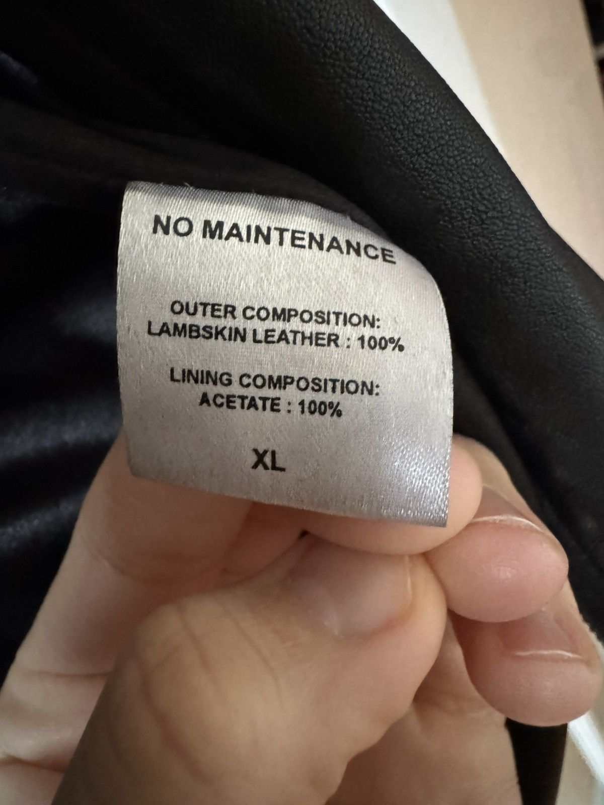 No Maintenance Lambskin Mechanic Leather Jacket Size US XL / EU 56 / 4 - 10 Thumbnail