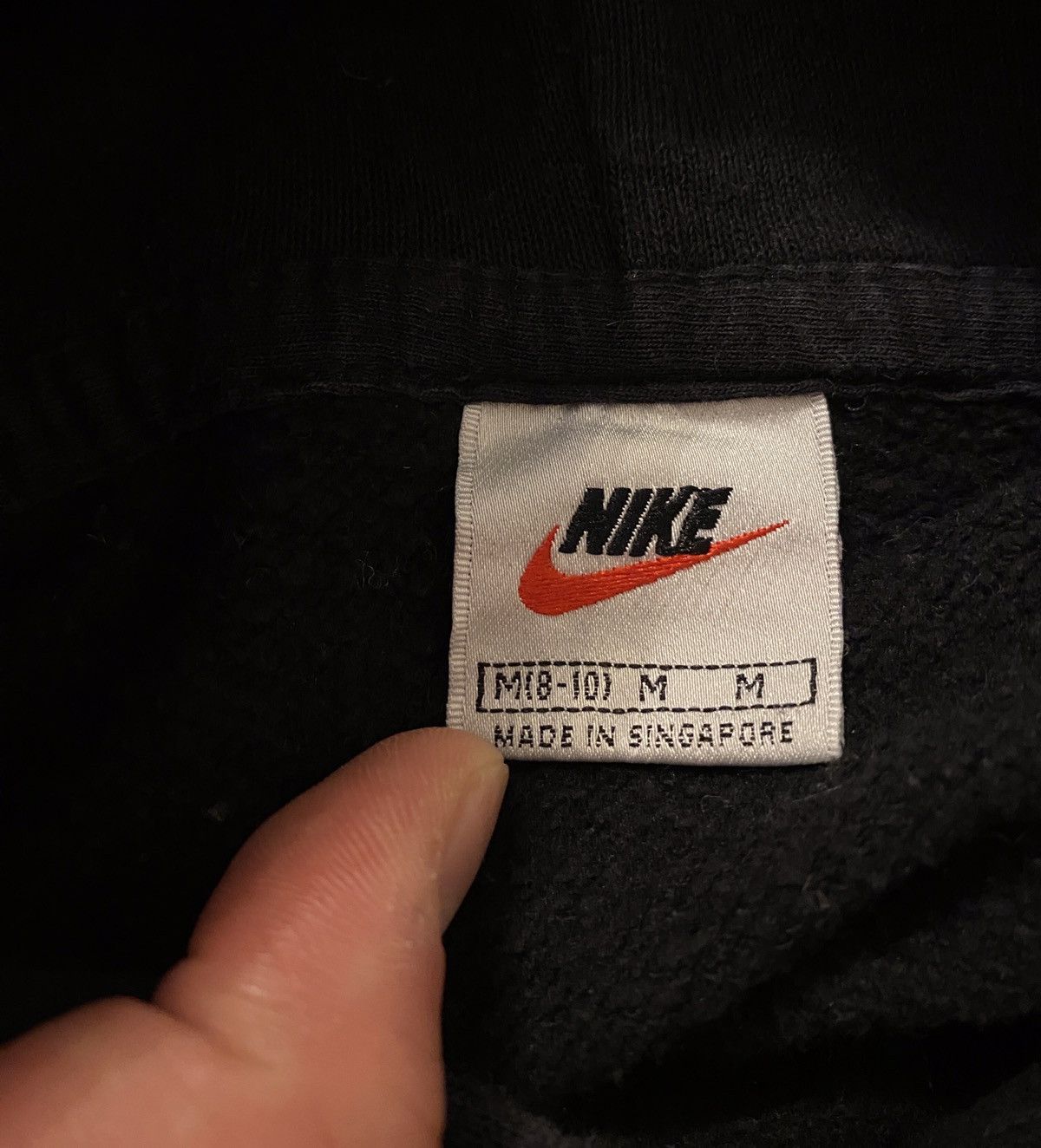 Nike × Vintage Vintage Nike Custom Skelet Center Swoosh Oversize Hoodie Y2K Size US M / EU 48-50 / 2 - 4 Thumbnail