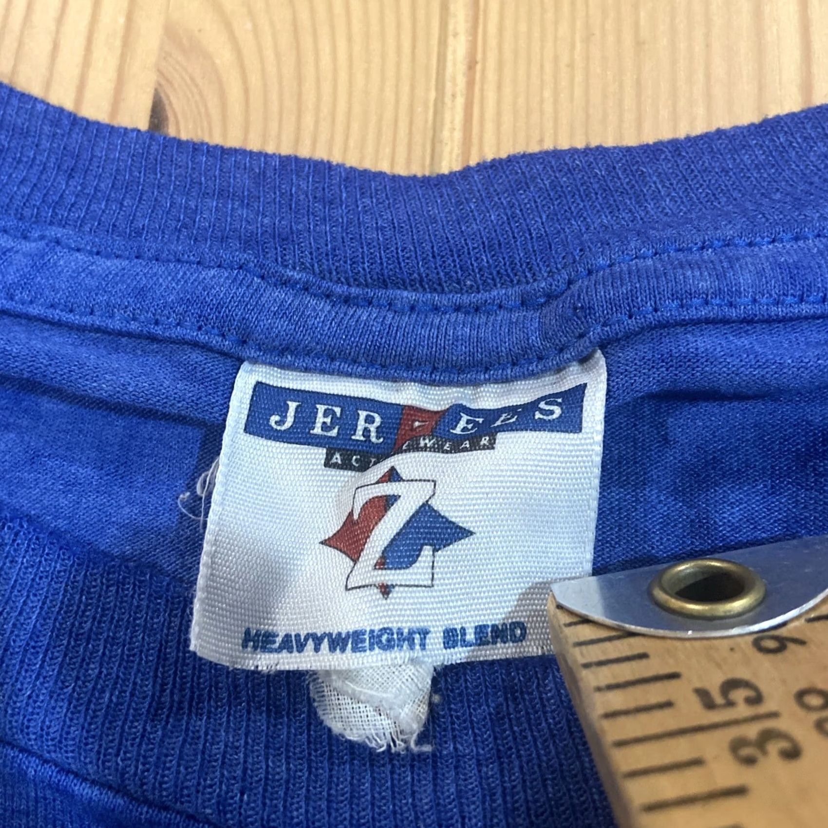 Jerzees VINTAGE Jerzees T-Shirt Blue XL Crew Neck Short Sleeve Men Music Eric Barry 1998 Chirp Records Graphic Print Size US XL / EU 56 / 4 - 3 Thumbnail