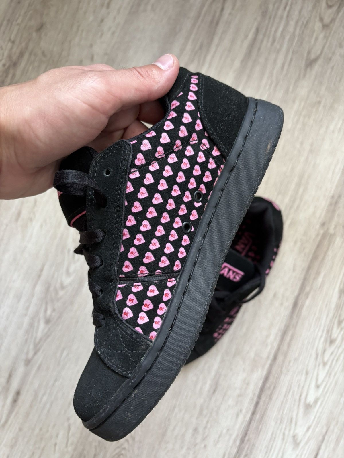 Vans Vans Decline Women’s 6.5 Pink Heart Skull Rare 2009 Y2K Emo Size US 6.5 / IT 36.5 - 5 Thumbnail