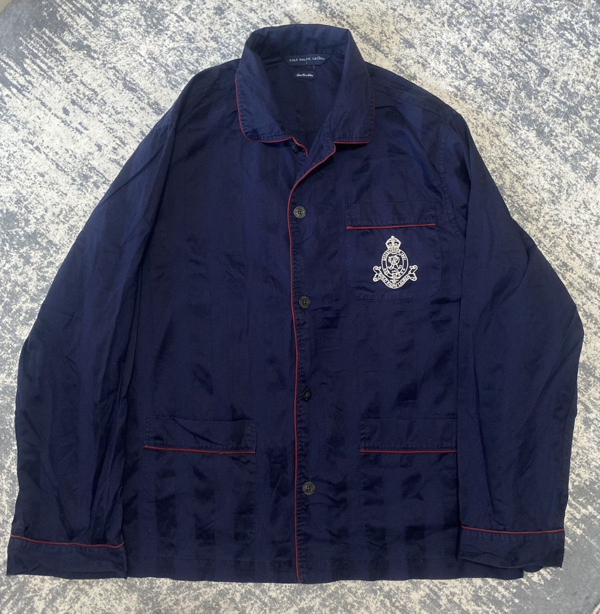 Ralph Lauren Vintage ralph lauren sleepwear shirt button up logo on chest Size US XL / EU 56 / 4 - 1 Thumbnail