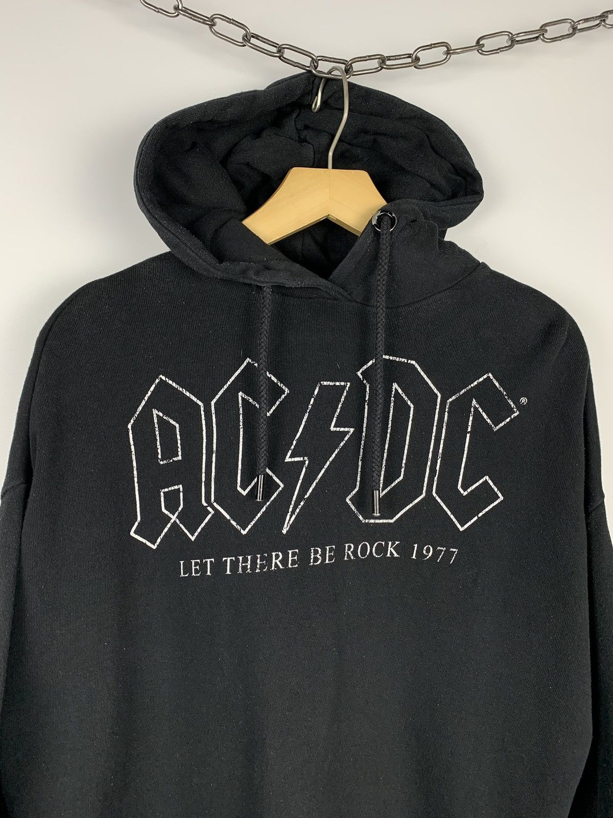 Band Tees Ac/Dc Rock Band 1977 Hoodie Tour Size L Faded Y2K Size L / US 10 / IT 46 - 4 Thumbnail