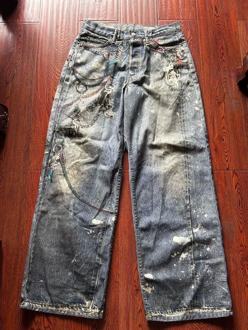 Acne Studios Acne Studios Optical illusion inkjet baggy3D printed jeans Size US 30 / EU 46 - 1 Thumbnail