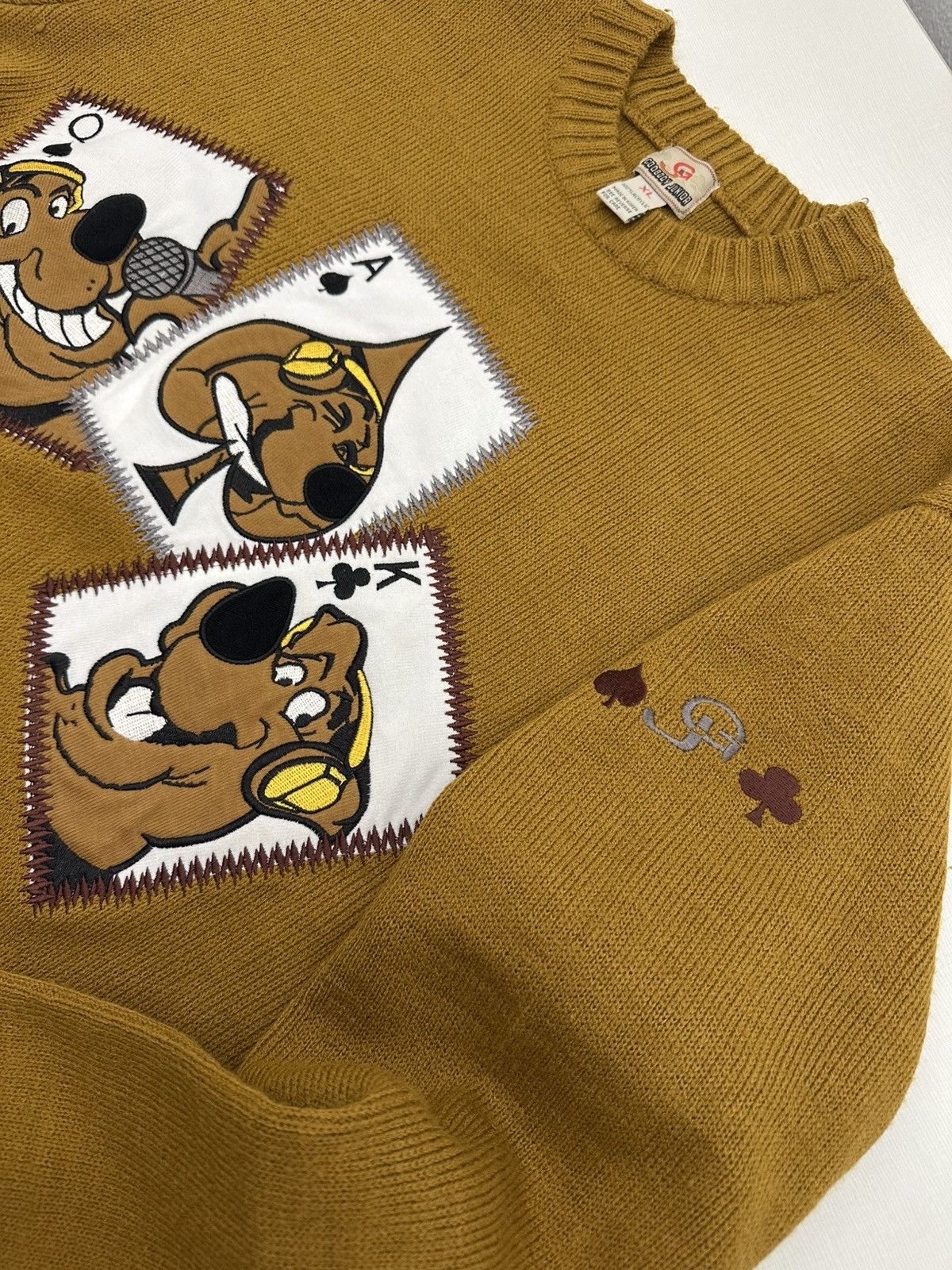 Cartoon Network Vintage 90s Godbody Junior Golden Brown Sweater Scooby Doo Size US M / EU 48-50 / 2 - 7 Thumbnail