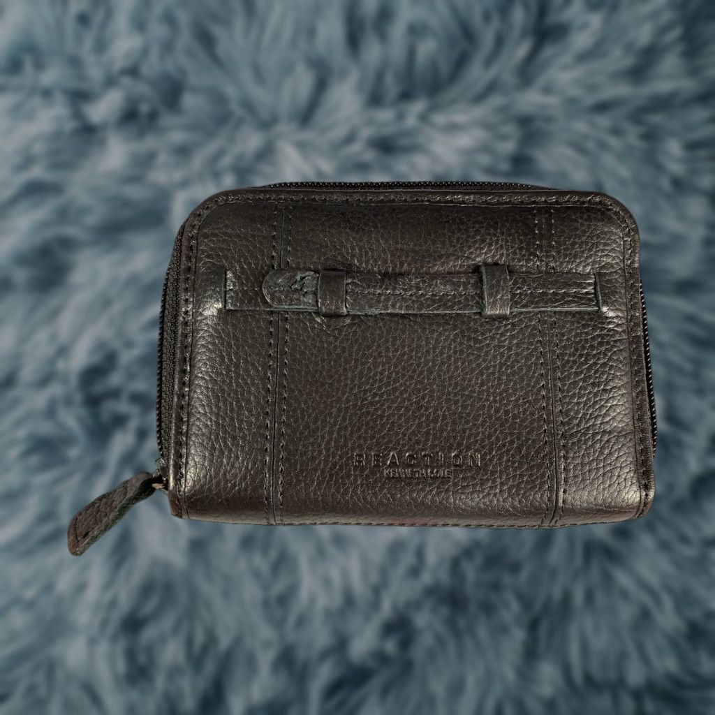 Kenneth Cole Kenneth Cole Reaction Wallet Black Leather Zip-Around Womens Size ONE SIZE - 1 Thumbnail