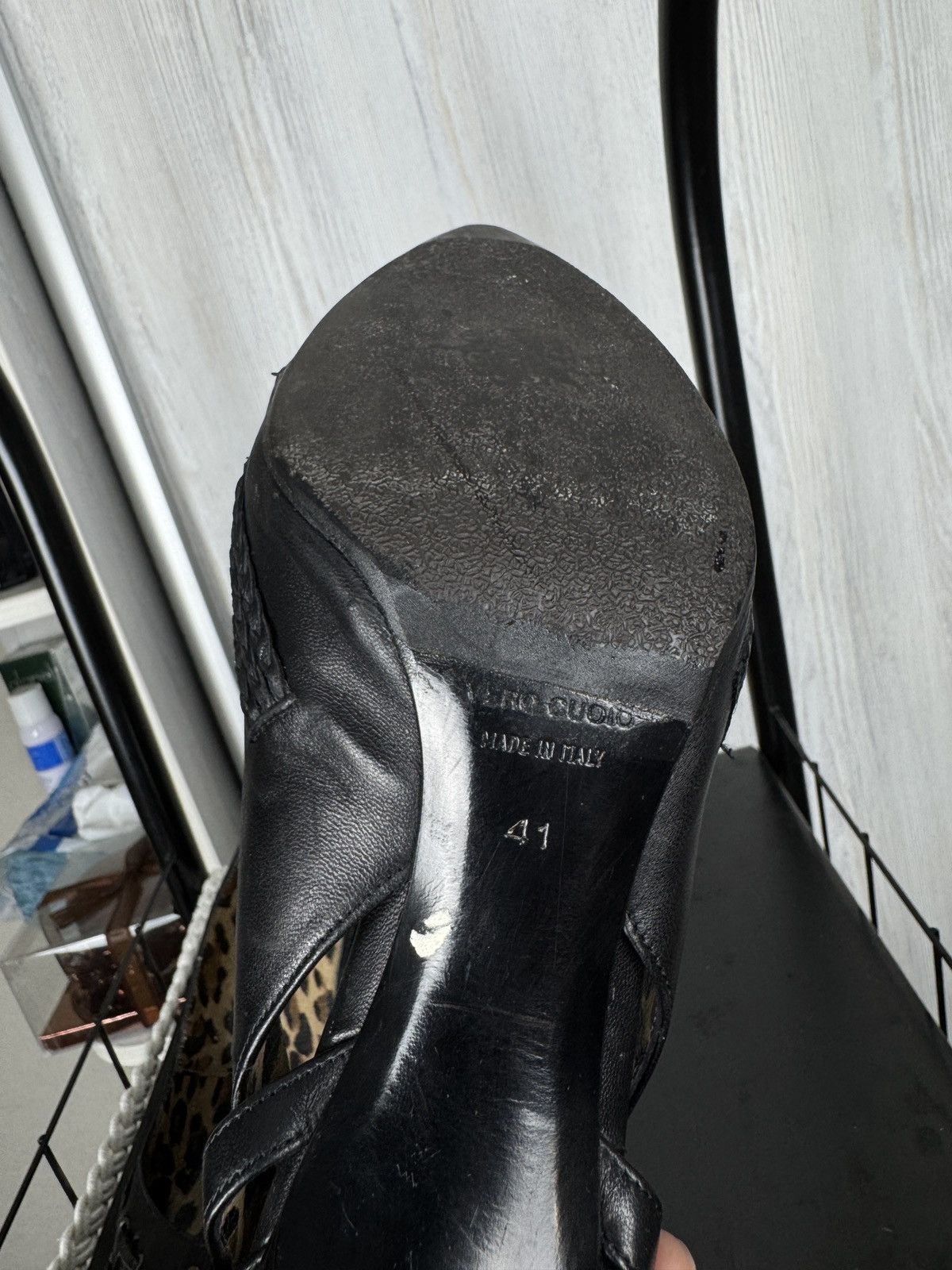 Dolce & Gabbana Dolce & Gabbana vintage black leopard heels slingbacks Size US 11 / IT 41 - 12 Thumbnail