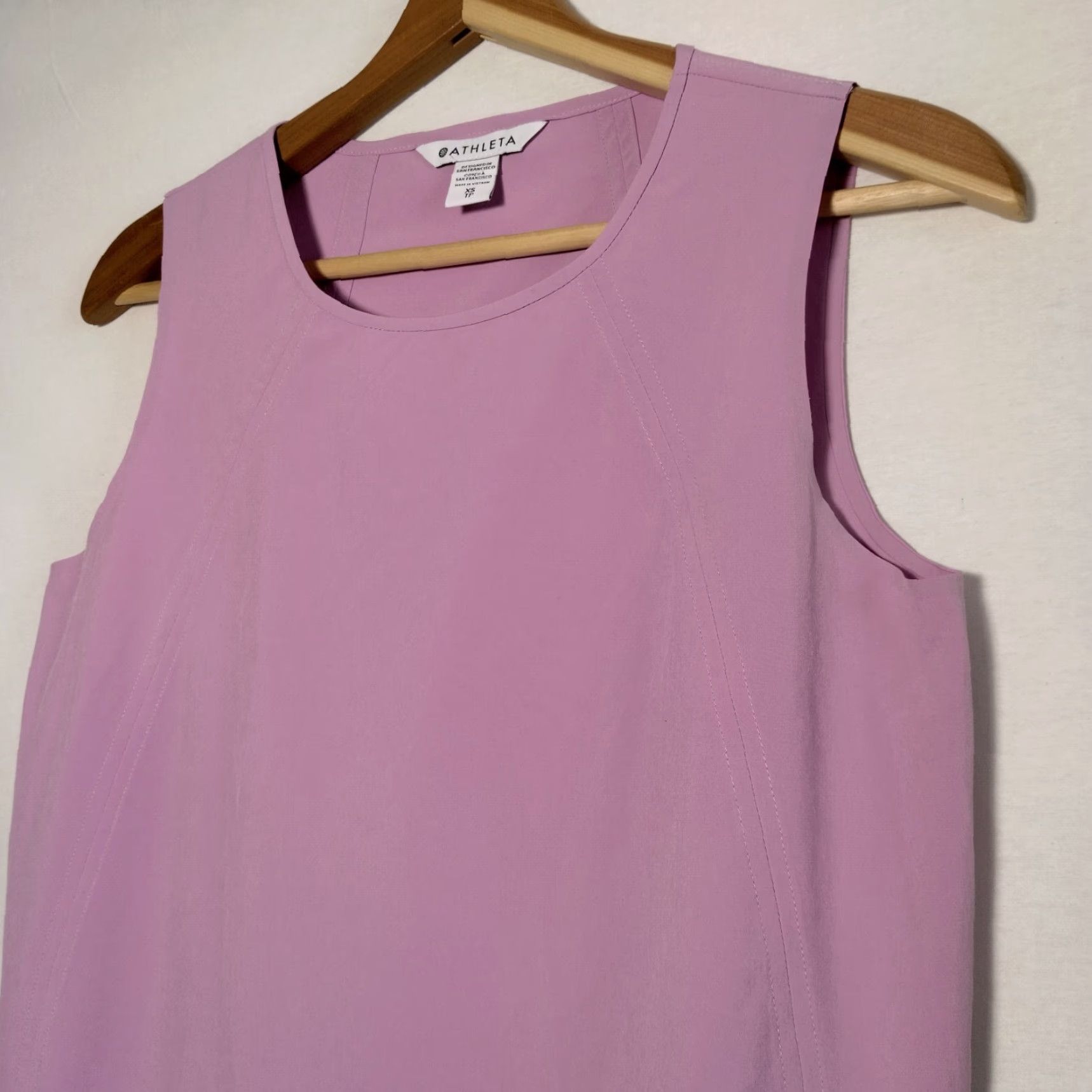 Athleta Athleta Zephyr Refined Tank Top Shirt Women XS Purple Mauve Sleeveless Round Neck Pullover Wide Strap Activewear Camisole Size XS / US 0-2 / IT 36-38 - 2 Thumbnail