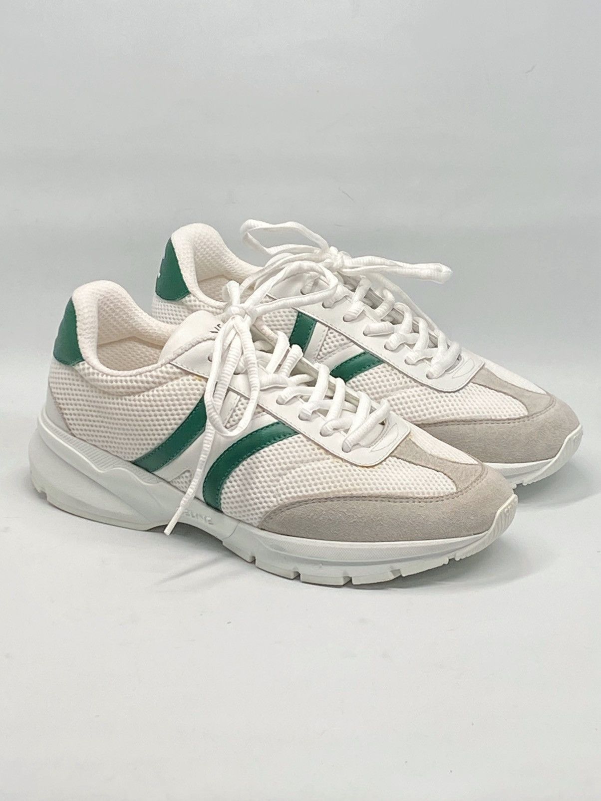 Celine Celine CR-01 Suede-Trimmed Leather and Mesh Sneakers size 37 Size US 7 / IT 37 - 3 Thumbnail