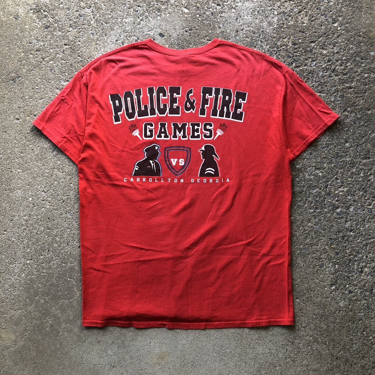 Gildan × Vintage Vintage y2k Carrollton Georgia Police & Fire Games T-Shirt Size US XL / EU 56 / 4 - 2 Thumbnail