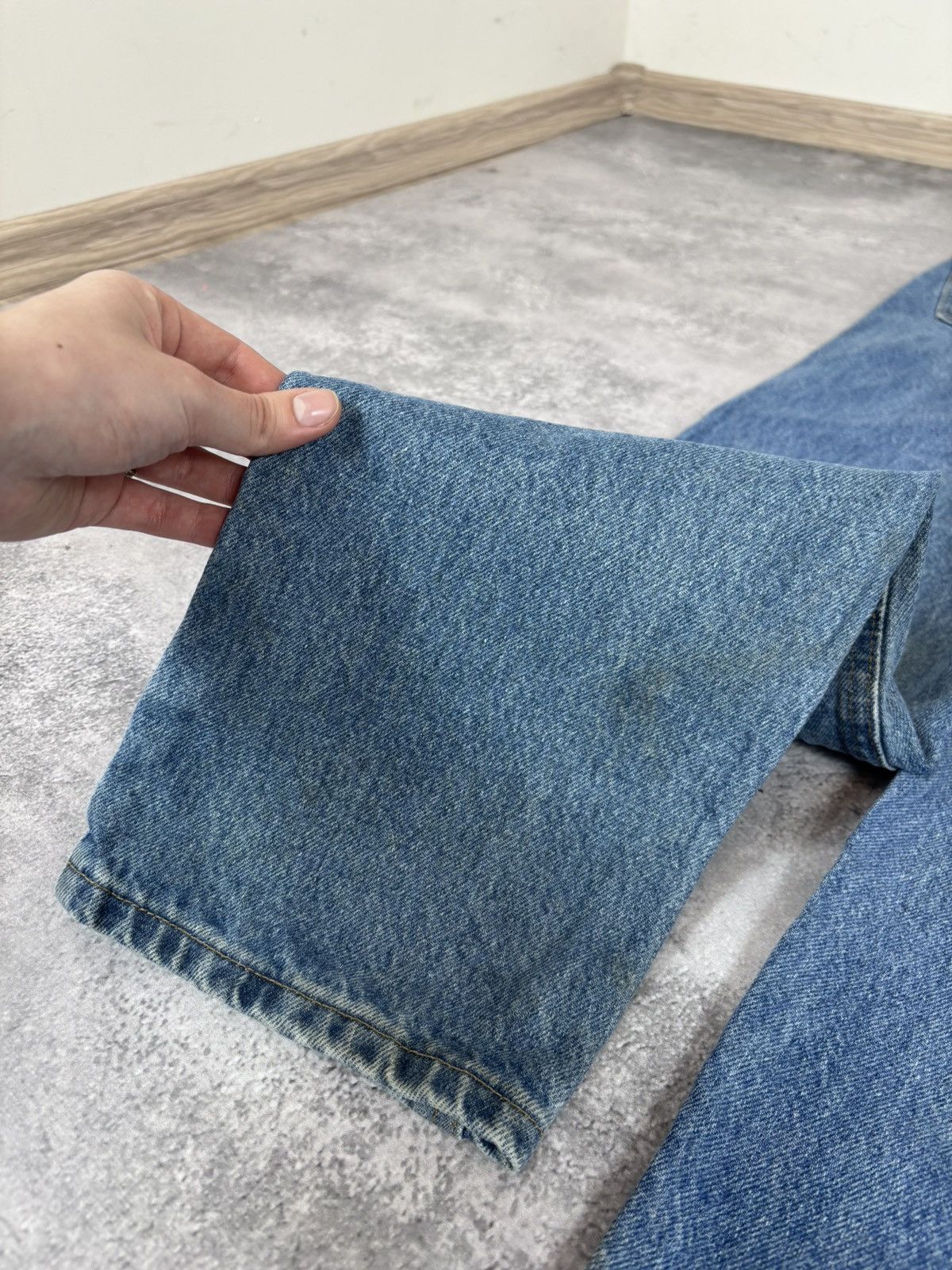 Carhartt Vintage Carhartt Men’s Blue Denim Jeans Straight Fit B17 STW Size US 33 - 4 Thumbnail