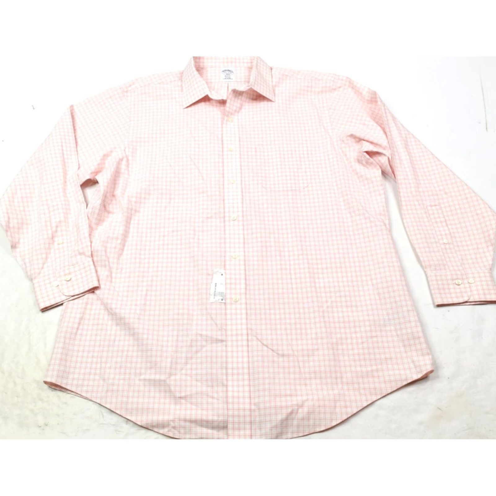 Brooks Brothers Brooks Brothers REGENT Shirt Mens 17.5 Red White Plaid Long Sleeve Button-Up Size US XXL / EU 58 / 5 - 2 Thumbnail