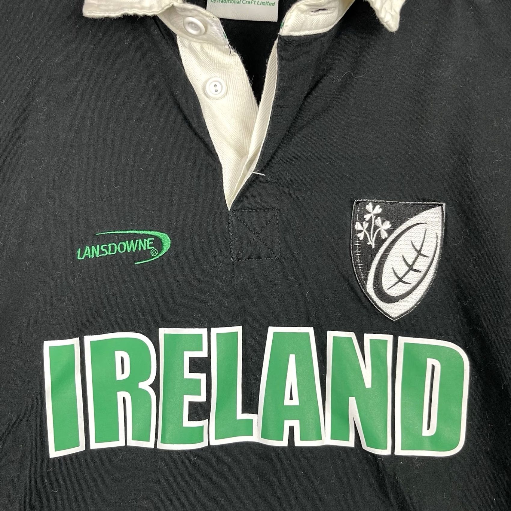 Vintage Ireland Rugby Polo Shirt Mens XL Black Lansdowne Uniform Jersey Collared Shirt Size US XL / EU 56 / 4 - 4 Thumbnail