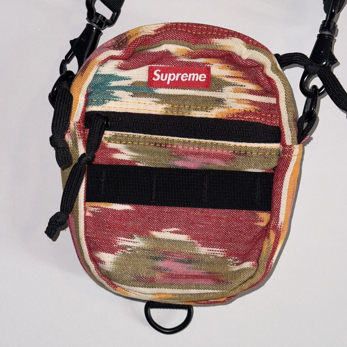 2012 Supreme Ikat Shoulder Camera Bag in Red, Men's