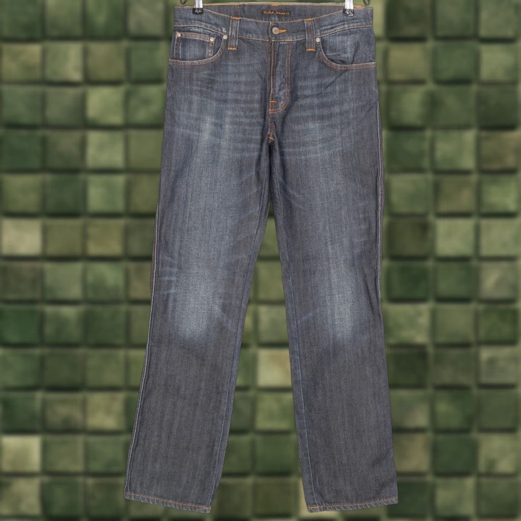Nudie Jeans NUDIE JEANS SLIM JIM Cold Denim Jeans Men W33 L32 Stretch Regular Straight Jeans Size US 33 - 1 Thumbnail