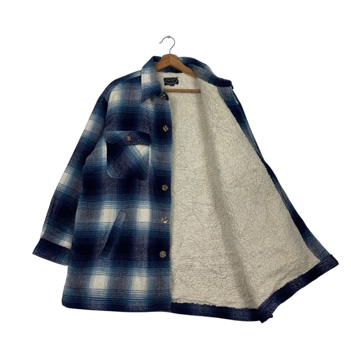 Flannel HILL CROP Shadow Plaid Fleece Lined Flannel Jacket #2187-C97 Size US L / EU 52-54 / 3 - 7 Thumbnail