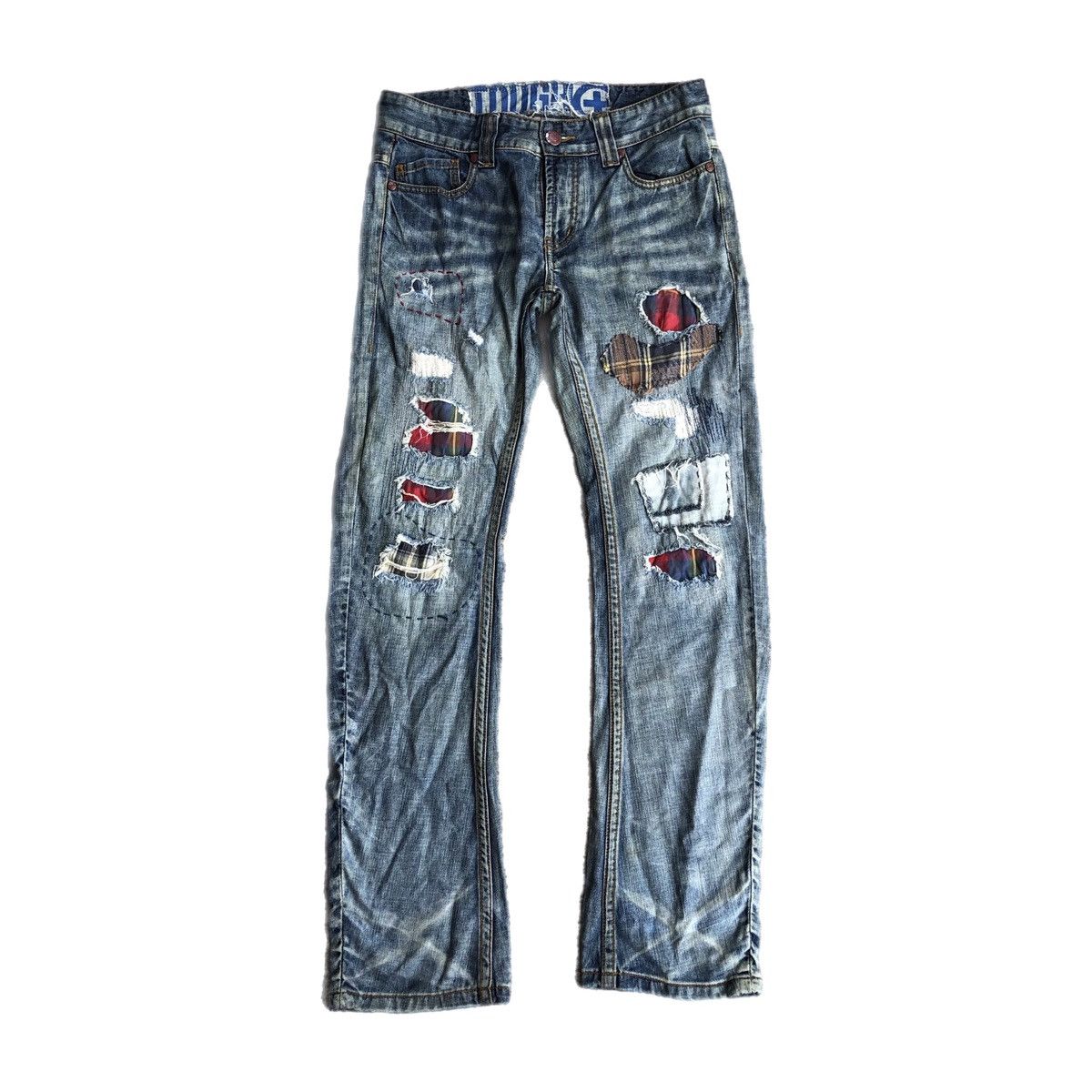image of If Six Was Nine x Le Grande Bleu L G B Tough Distressed Jeans in Blue, Men's (Size 33)