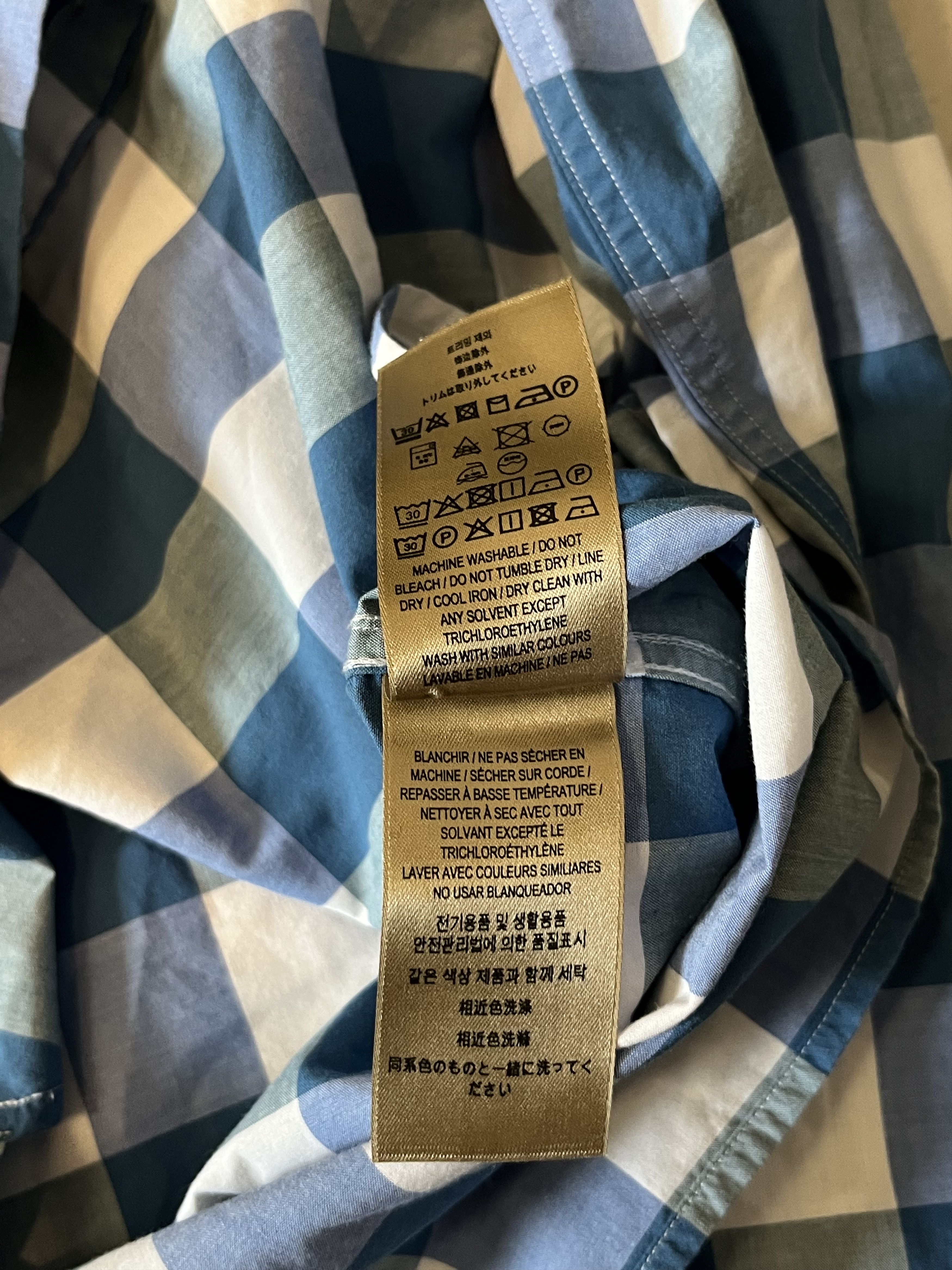 Burberry × Vintage Burberry Brit Blue Nova Check Shirt Size US L / EU 52-54 / 3 - 9 Thumbnail
