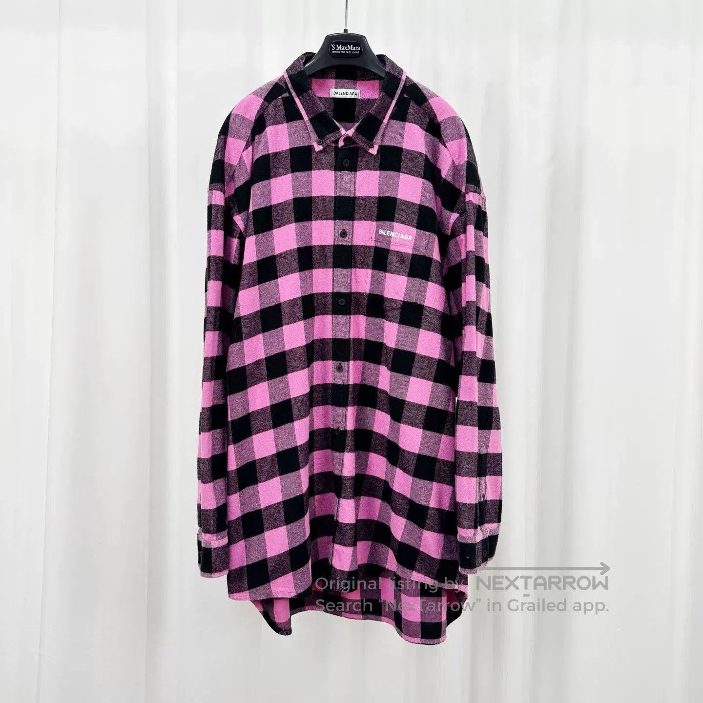 Balenciaga balenciaga pink checkered shirt jacket. Size US XS / EU 42 / 0 - 1 Thumbnail