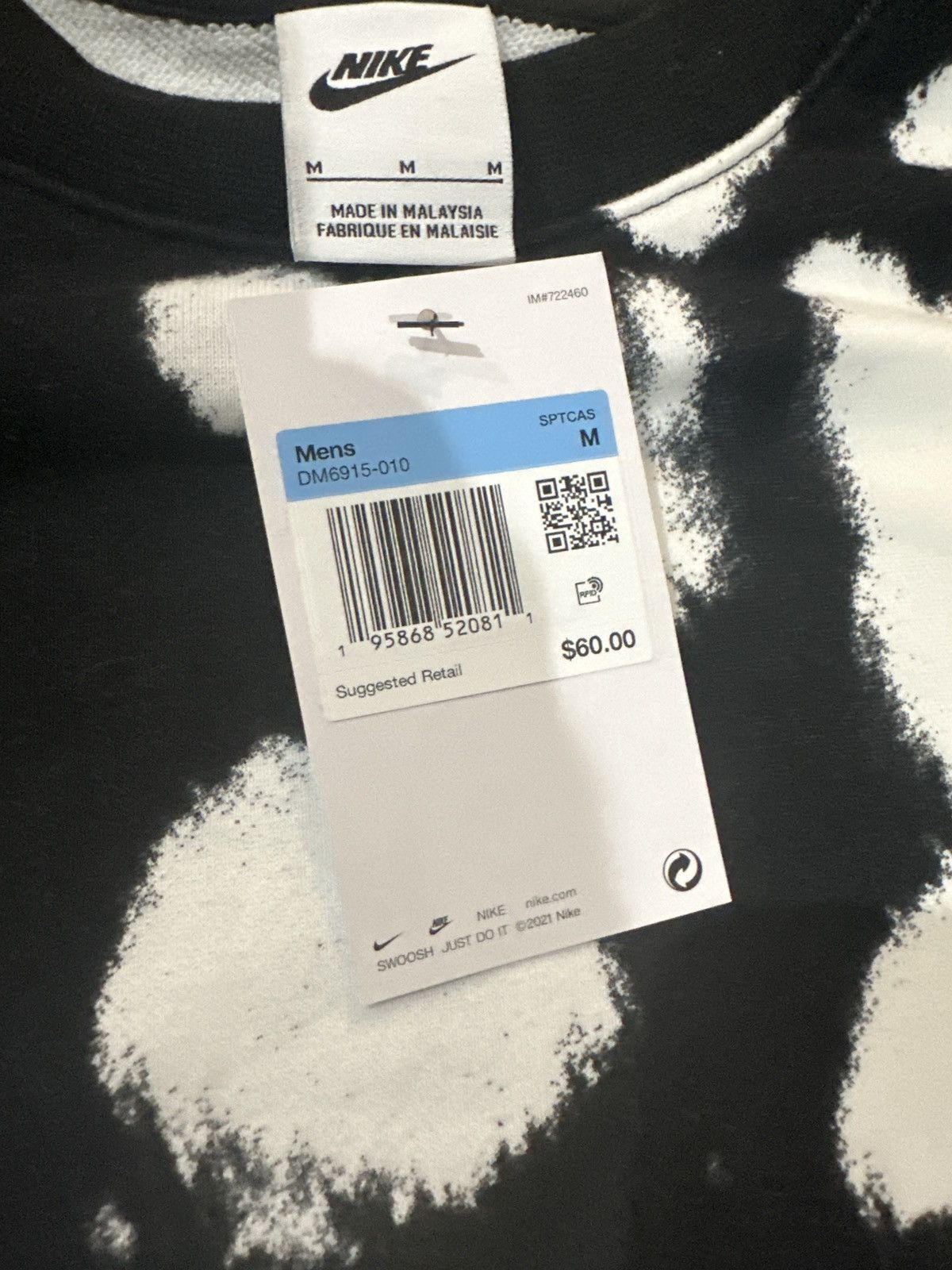 Nike Nike crew neck black and white pattern Size US M / EU 48-50 / 2 - 2 Thumbnail